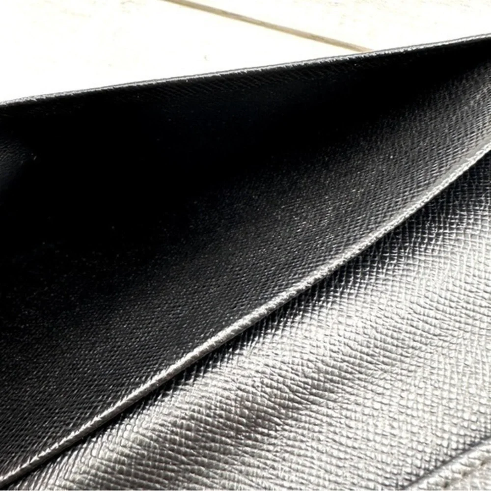 AUTHENTIC Louis Vuitton Monogram Porte Valeurs Checkbook Wallet. Color: Black